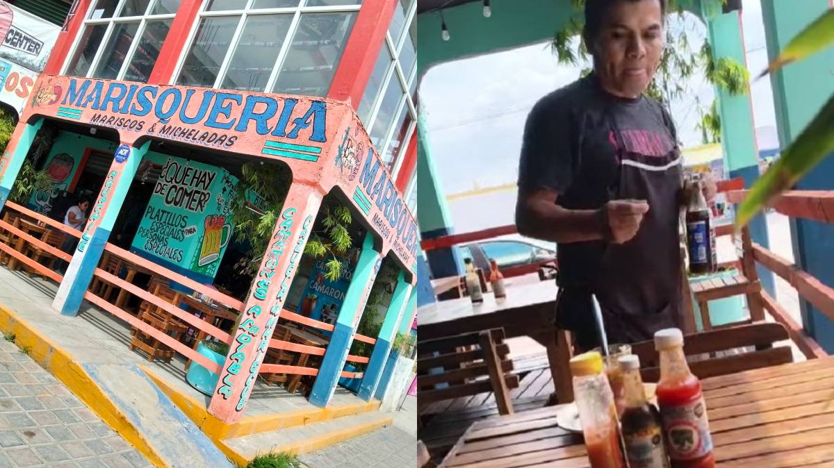 Denuncian cucaracha en cóctel de marisquería en Misiones de San Francisco; clientas acusan insultos del encargado