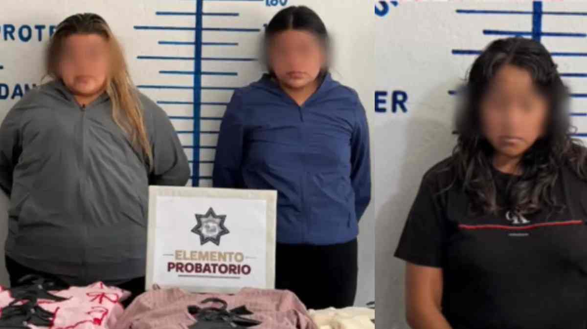 Tres mujeres son detenidas tras ser sorprendidas con mercancía presuntamente robada en Cholula