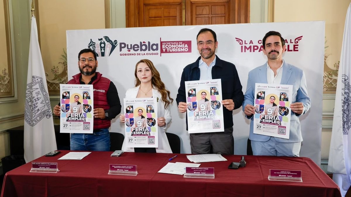 Más de 6 mil 400 vacantes y sueldos de hasta 40 mil pesos: este martes arranca la 9ª Feria de Empleo en Puebla capital