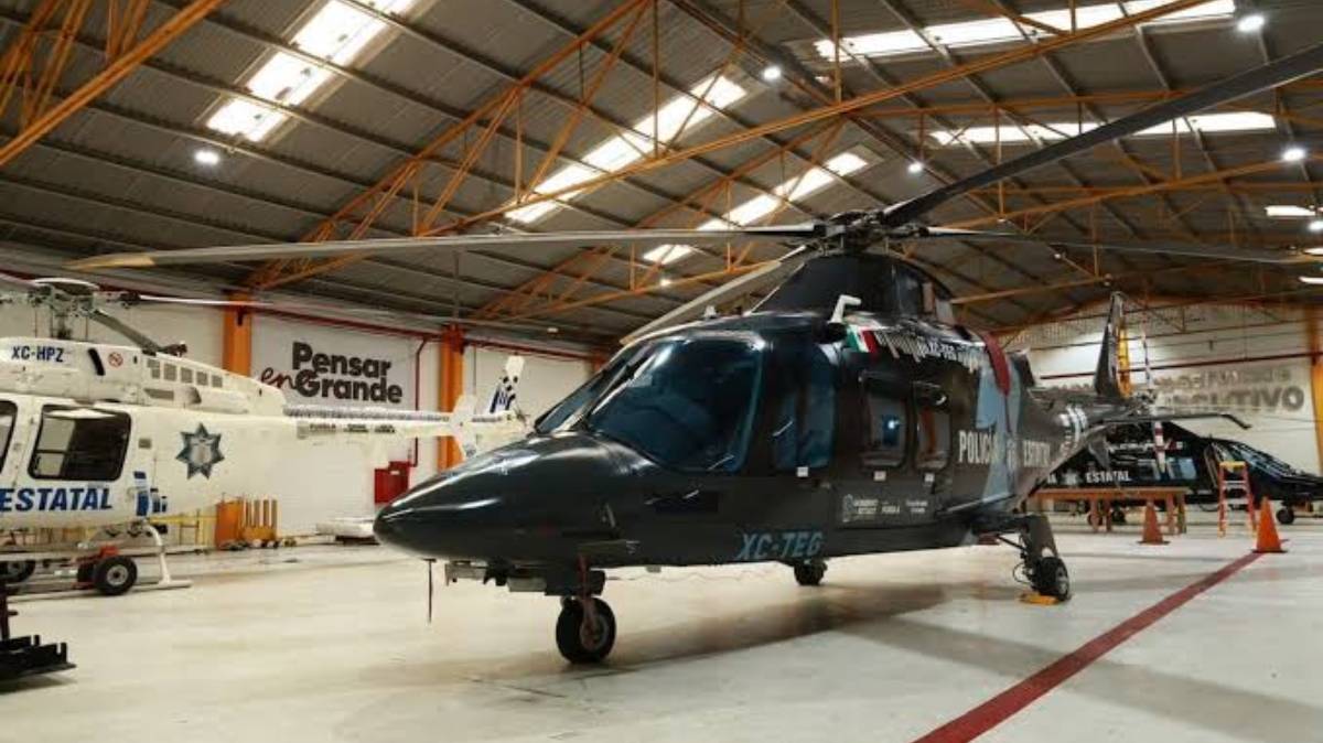 Puebla estrena helicóptero Leonardo de 115 millones comprada en Reino Unido para patrullar desde arriba