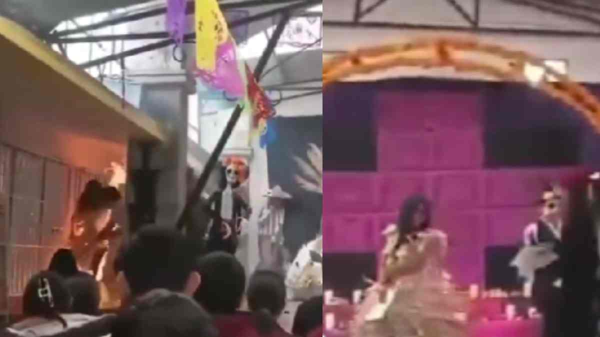 Se incendia disfraz de Catrina durante festival escolar en Hidalgo; estudiante está grave