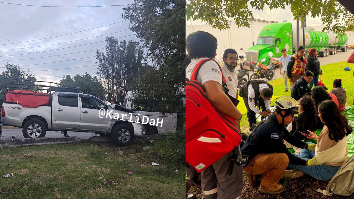 Choque entre particular y Ruta 28 deja 16 lesionados en el Blvd. 18 de Noviembre, Puebla