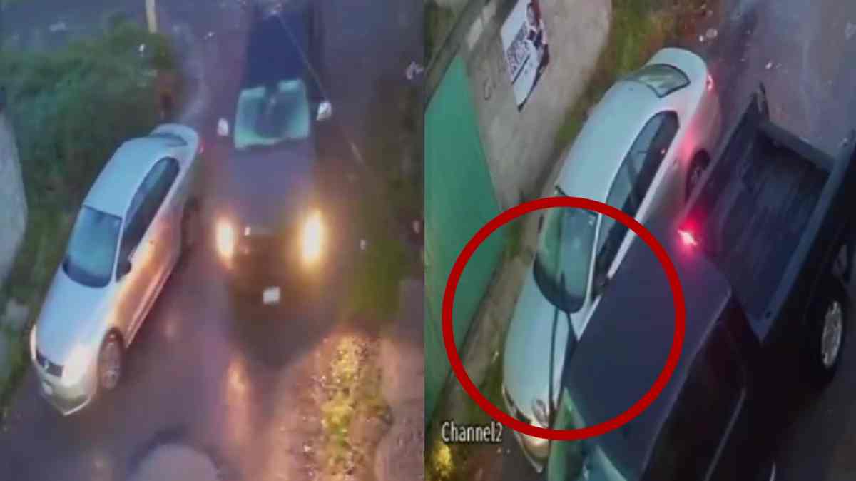 Intentan cerrar el paso a familia en Amalucan con una RAM negra; conductor escapa de reversa