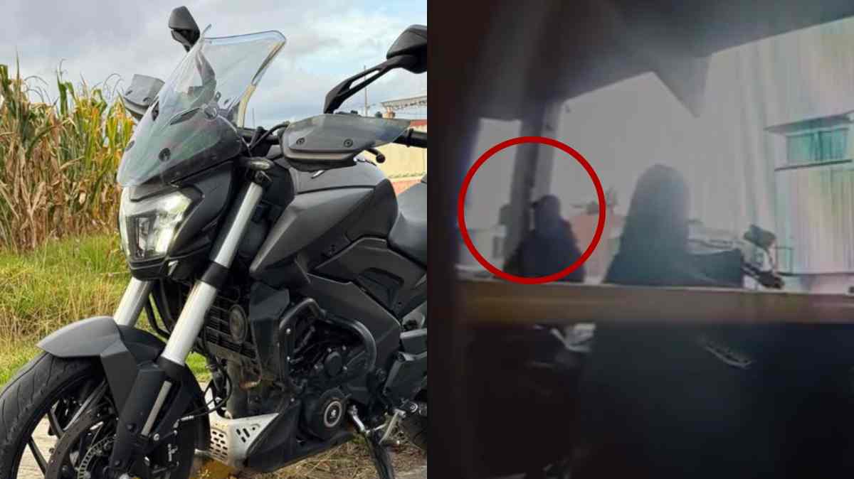 Roban motocicleta en estacionamiento junto al Hilton Garden Inn sobre Vía Atlixcáyotl