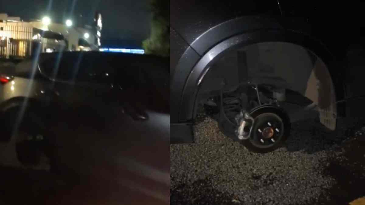 Va por unos tacos a La Oriental y lo dejan sin las cuatro llantas; así fue el robo en San Andrés Cholula