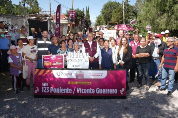 Arranca pavimentación de la 123 Poniente en Guadalupe Hidalgo: beneficiará a más de 13 mil 200 habitantes