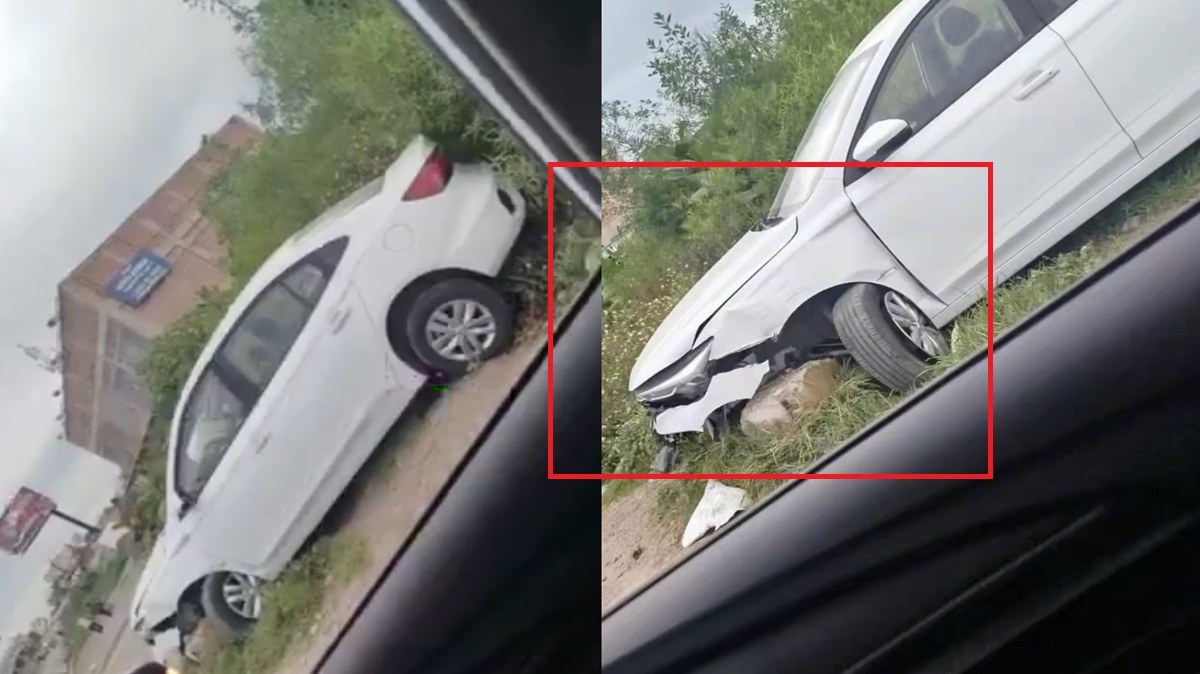 Auto chocado y abandonado en la México-Puebla: El misterio de la unidad colisionada frente a la Central de Abastos