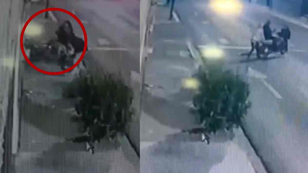 Roban motocicleta en la colonia 20 de Noviembre; video capta cómo tres sujetos se la llevan cargando