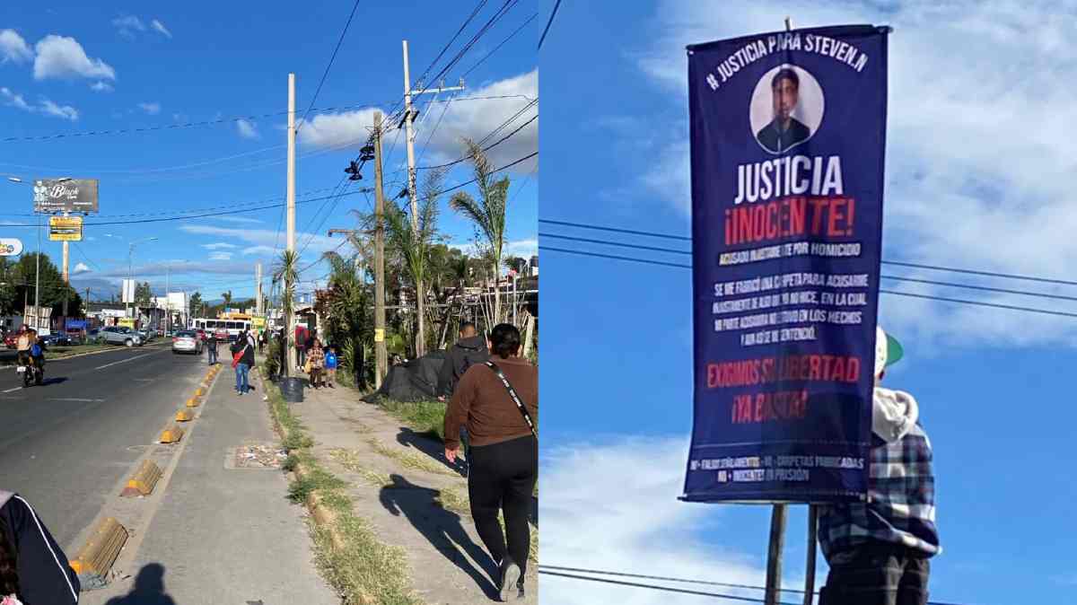 Bloquean vialidad en Puebla para exigir liberación de Steven N., señalado por la muerte de un niño de 2 años