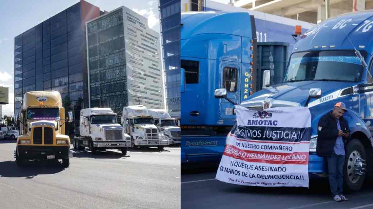 Transportistas de AMOTAC bloquean carreteras en Puebla para exigir justicia por asesinato de su delegado