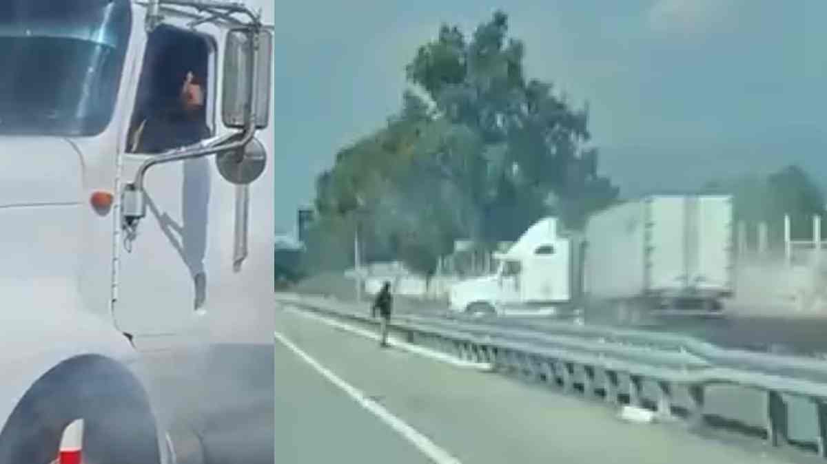 ¡Evitó una tragedia! Tráiler se queda sin frenos en la México-Puebla y logra entrar a rampa de emergencia